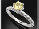 Gorgeous Yellow Citrine Sterling Silver Engagement Ring