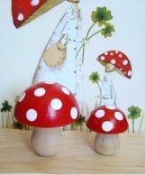 Red Mushroom Pair 